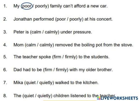 Term 3 English Adverb or Adjective