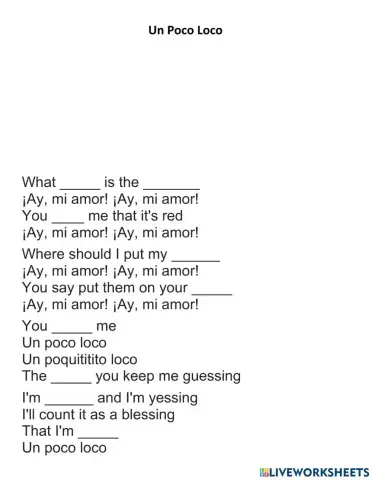 Un Poco Loco Part 1