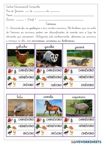 Cadeia alimentar e misturas