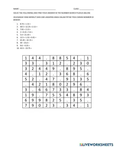 Fractions,decimal and percentages