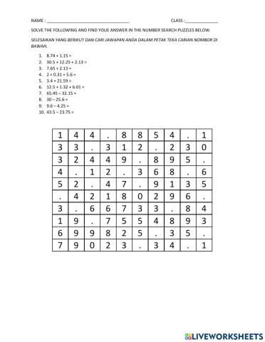Fractions,decimal and percentages