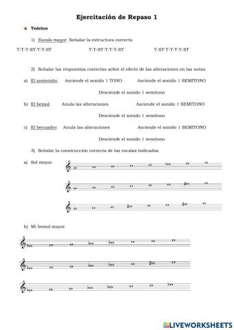 Ejercitación teórica