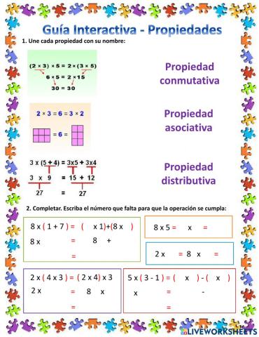 Propiedades de la multiplicación