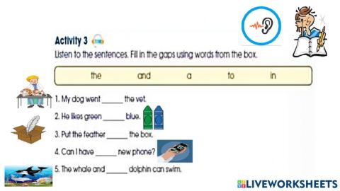 Activity 3 High Frequency words