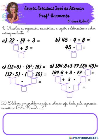 Expressões numéricas