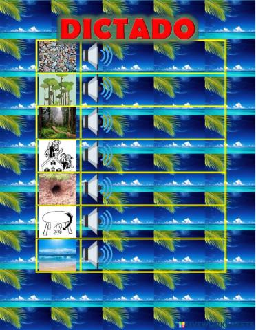 Vocabulario de Donde viven los animales