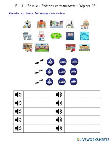 F1 - L - En ville - Endroits et transports - Déplace 03