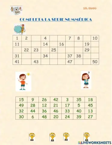 Serie Numérica 1 - 50