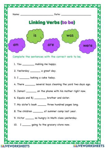 Linking verbs