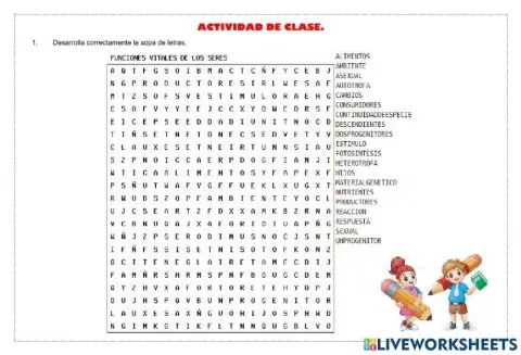 Funciones vitales de los seres vivos.