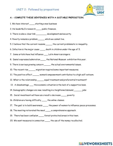 Noun and prepositions