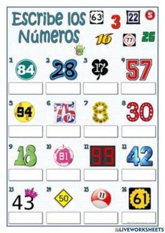 Números hasta el 100