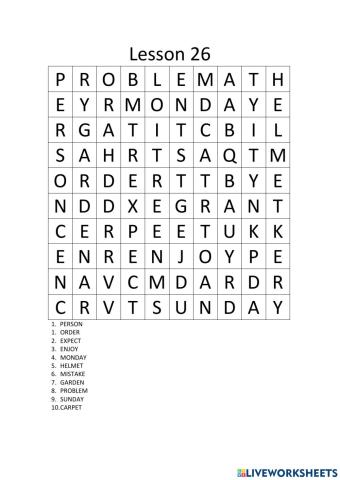 Lesson 26
