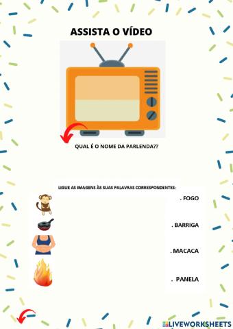 Atividades parlenda- Macaca Sofia