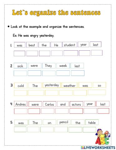Let-s organize the sentences