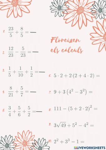 Floreixen els càlculs