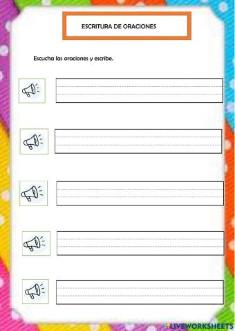 Escritura de ORACIONES U-6