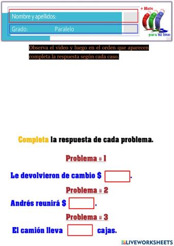 Solución de problemas sencillos 7.4