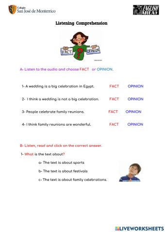 Listening 3 - Family Celebrations