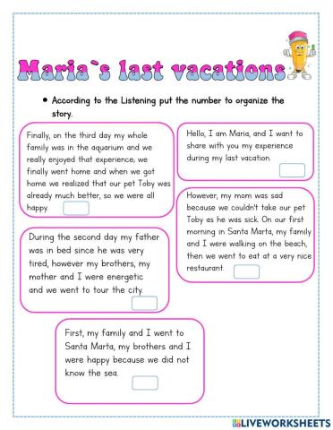 Maria's Last Vacations