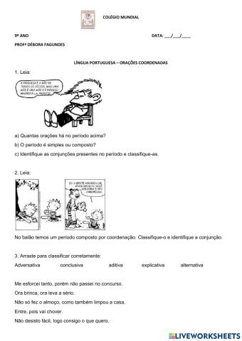 Orações Coordenadas