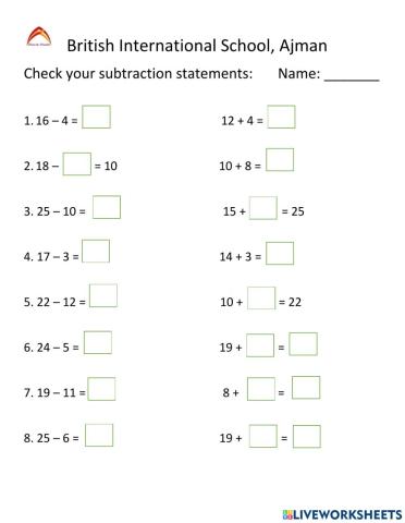 Subtraction