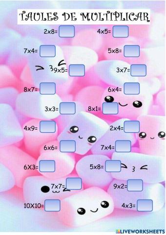 Taules de multiplicar