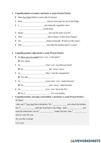 English class A2 unit 6