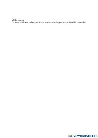 Severe weather flooding