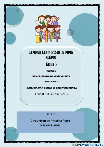 Kelas 5 Tema 9 Sub tema 3 PB 3