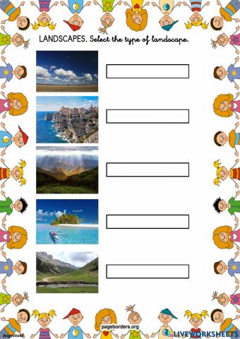 Types of landscapes