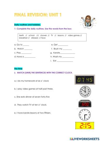 Final Revision 5th grade