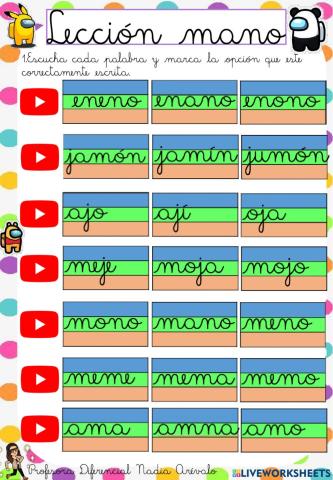 Lectura lección mano