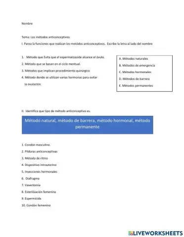 Métodos anticonceptivos