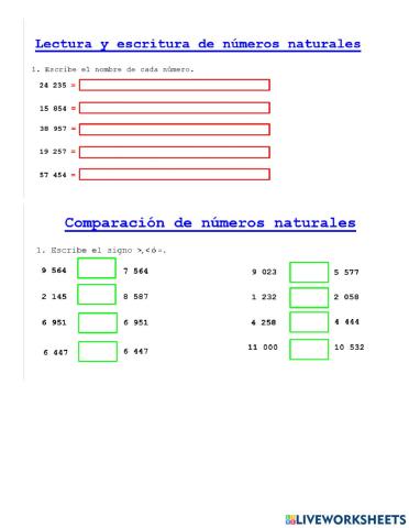 Ficha de evaluación aritmética