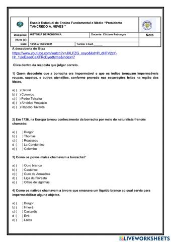 A descoberta do látex