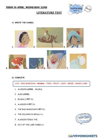 Aladdin and the Magic Lamp pages 1-11