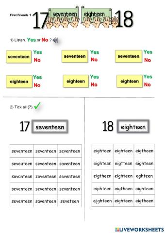 First Friends 1 - 17, 18 (2)