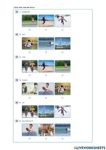 Bi3 vocabulary and song 1