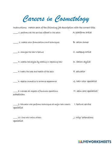 Careers in Cosmetology