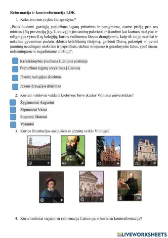 Reformacija ir kontrreformacija LDK