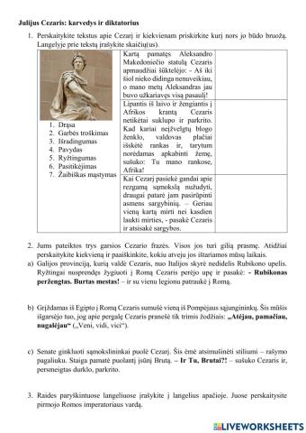 Julijus Cezaris - karvedys ir diktatorius