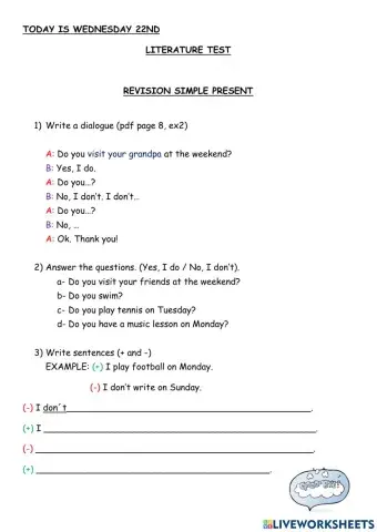 Simple Present I, you, we, they