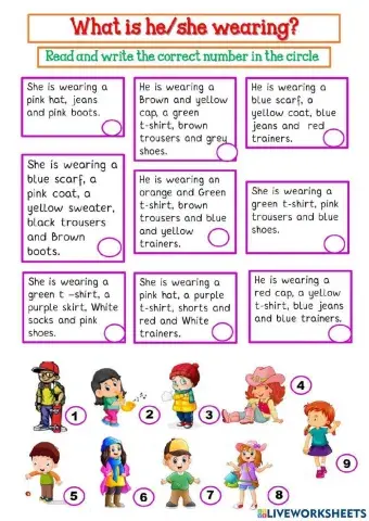 3ro. Primaria. What are you wearing?