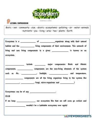ecosystem listening comp