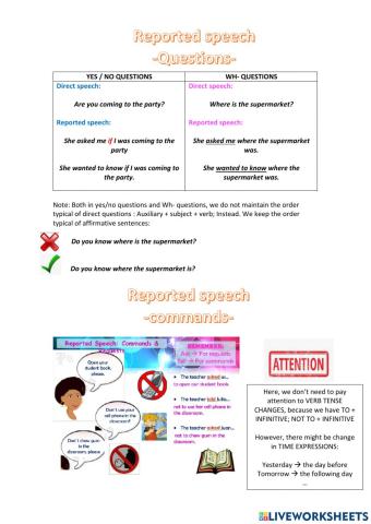 Reported speech - theory