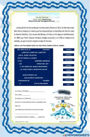 Dia del Himno Nacional Argentino