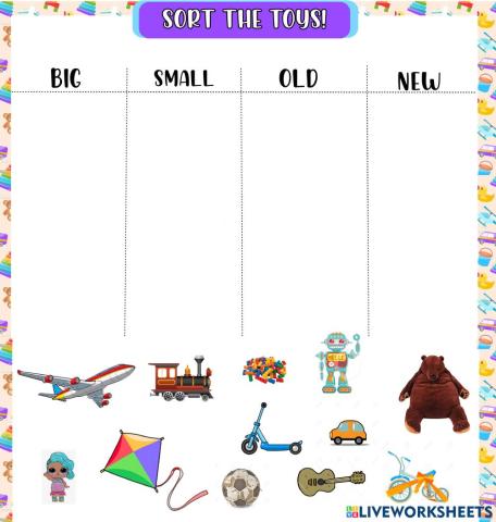 Sort the toys