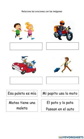 Lectura de oraciones