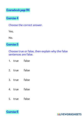 Page 94, exercises 4 to 6